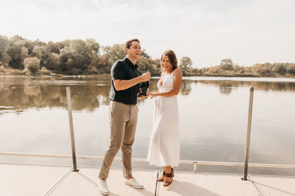 Minnesota couple engagement proposal wedding photographer